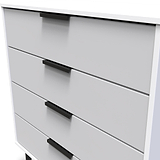 Asher White and Grey 4 Drawer Storage Chest from Roseland Furniture