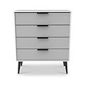 Asher White and Grey 4 Drawer Storage Chest from Roseland Furniture