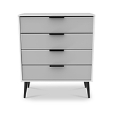 Asher White and Grey 4 Drawer Storage Chest from Roseland Furniture
