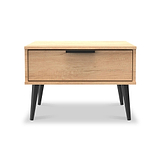Asher Light Oak 1 Drawer Side Table from Roseland Furniture