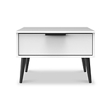Asher White 1 Drawer Side Table from Roseland Furniture