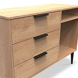 Asher Light Oak 3 Drawer TV Unit from Roseland Furniture