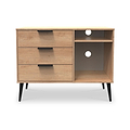 Asher Light Oak 3 Drawer TV Unit from Roseland Furniture