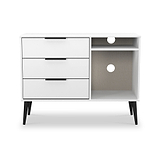 Asher White 3 Drawer TV Unit Cabinet from Roseland Furniture