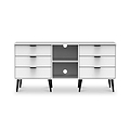 Asher White 6 Drawer Sideboard from Roseland Furniture