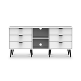 Asher White 6 Drawer Sideboard from Roseland Furniture