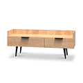Asher Light Oak Console Media Unit from Roseland Furniture