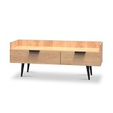Asher Light Oak Console Media Unit from Roseland Furniture