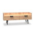 Asher Light Oak Console Media Unit from Roseland Furniture