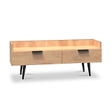 Asher Light Oak Console Media Unit from Roseland Furniture