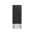 Moreno Graphite Grey 5 Drawer Tallboy Chest with Hairpin Legs from Roseland Furniture