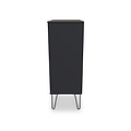 Moreno Graphite Grey 5 Drawer Chest with hairpin legs