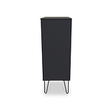 Moreno Graphite Grey 5 Drawer Chest with hairpin legs