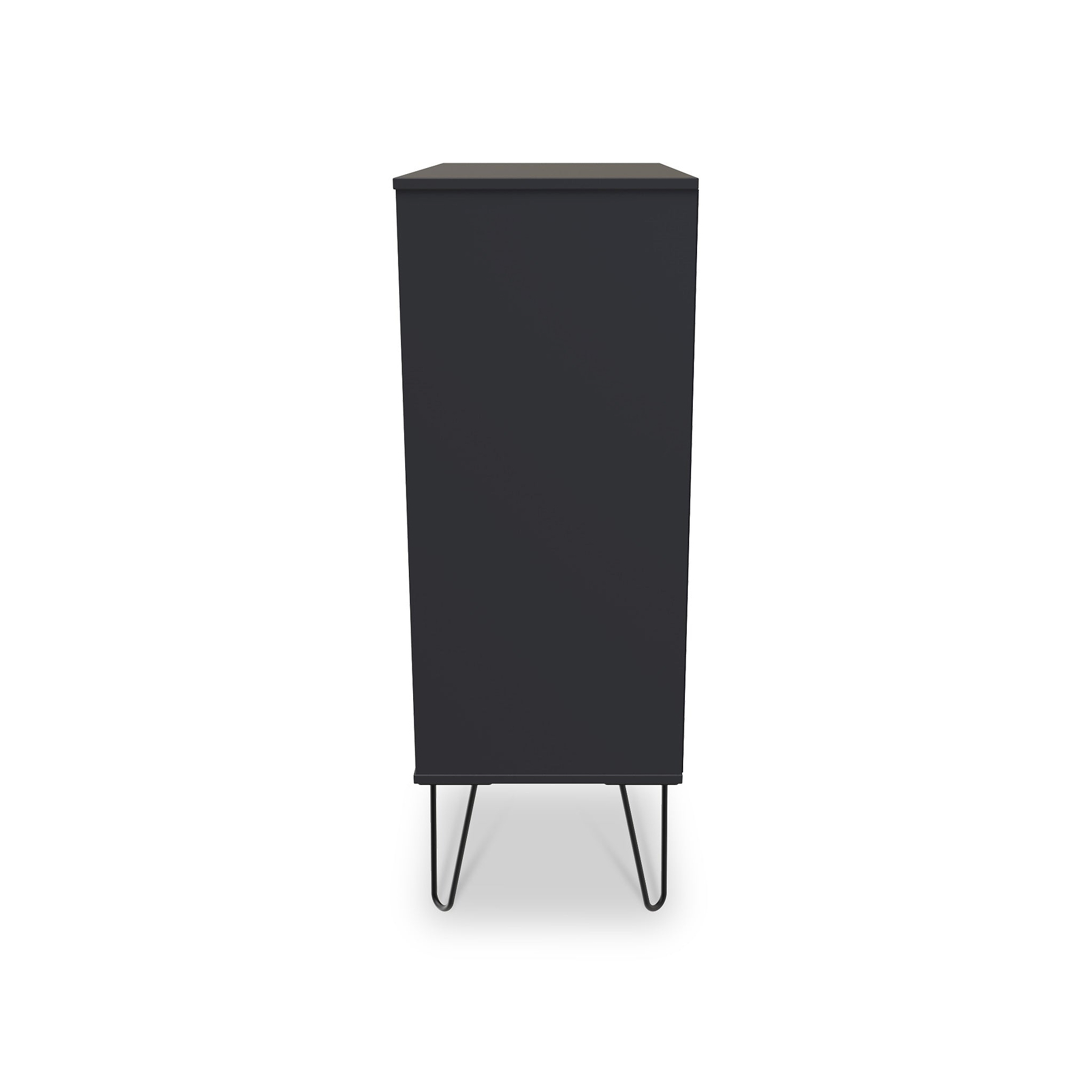 Moreno Graphite Grey 5 Drawer Chest with hairpin legs