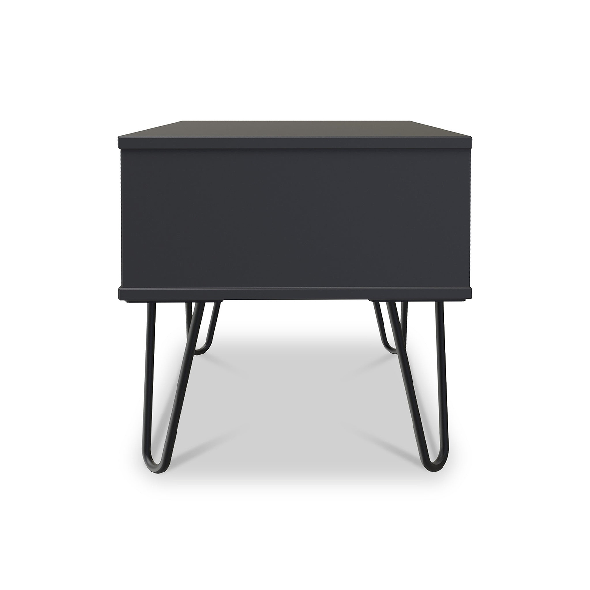 Moreno Charcoal Grey 1 Drawer Bedside Table by Roseland Furniture