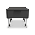 Moreno Charcoal Grey 1 Drawer Bedside Table by Roseland Furniture