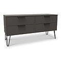 Moreno Graphite Grey 4 Drawer Low Storage Chest