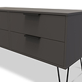 Moreno Graphite Grey 4 Drawer Low Storage Unit