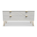 Moreno Marble 4 Drawer Low Storage Chest of Drawers