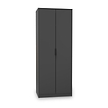 Moreno Graphite Grey 2 Door Double Wardrobe from Roseland furniture