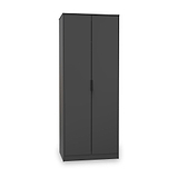 Moreno Graphite Grey 2 Door Double Wardrobe from Roseland furniture