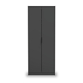 Moreno Graphite Grey 2 Door Double Wardrobe from Roseland furniture