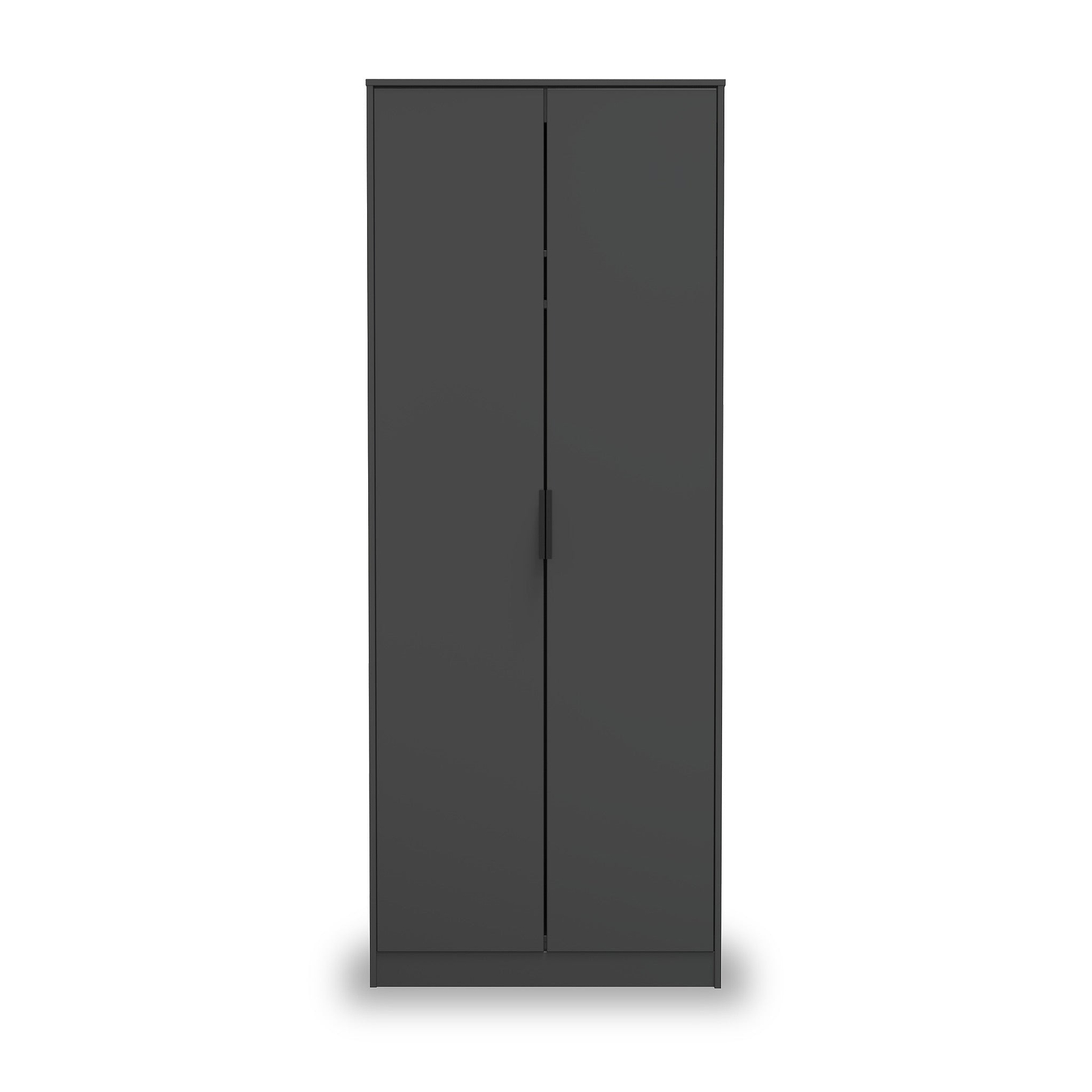 Moreno Graphite Grey 2 Door Double Wardrobe from Roseland furniture