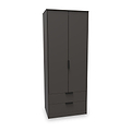 Moreno Graphite Grey 2 Door 2 Drawer Double Wardrobe from Roseland furniture