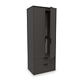 Moreno Graphite Grey 2 Door 2 Drawer Double Wardrobe from Roseland furniture