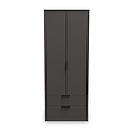 Moreno Graphite Grey 2 Door 2 Drawer Double Wardrobe from Roseland furniture
