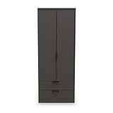 Moreno Graphite Grey 2 Door 2 Drawer Double Wardrobe from Roseland furniture