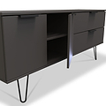 Moreno Graphite Grey 2 Door 2 Drawer Sideboard Cabinet with hairpin legs from Roseland Furniture