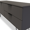 Moreno Graphite Grey 2 Door 2 Drawer Sideboard Cabinet with hairpin legs from Roseland Furniture