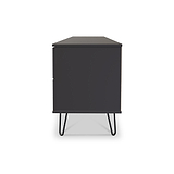 Moreno Graphite Grey 2 Door 2 Drawer Sideboard Cabinet with hairpin legs from Roseland Furniture