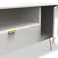 Moreno White Marble 2 Door 1 Drawer Wide TV Unit