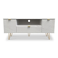 Moreno White Marble 2 Door 1 Drawer Wide TV Unit