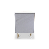 Moreno White Marble 2 Door 1 Drawer Wide TV Unit