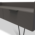 Moreno Graphite Grey 2 Drawer Media Console Unit with  hairpin legs from Roseland Furniture