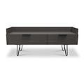 Moreno Graphite Grey 2 Drawer TV Unit Stand with  hairpin legs from Roseland Furniture
