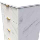 Moreno Marble Effect 5 Drawer Tallboy