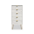 Moreno Marble Effect 5 Drawer Tallboy
