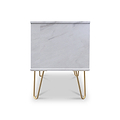 Moreno Marble Effect 2 Drawer Bedside Table from Roseland Furniture