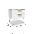 Moreno Marble Effect 2 Drawer Side Table from Roseland Furniture