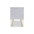 Moreno Marble Effect 2 Drawer Side Table
