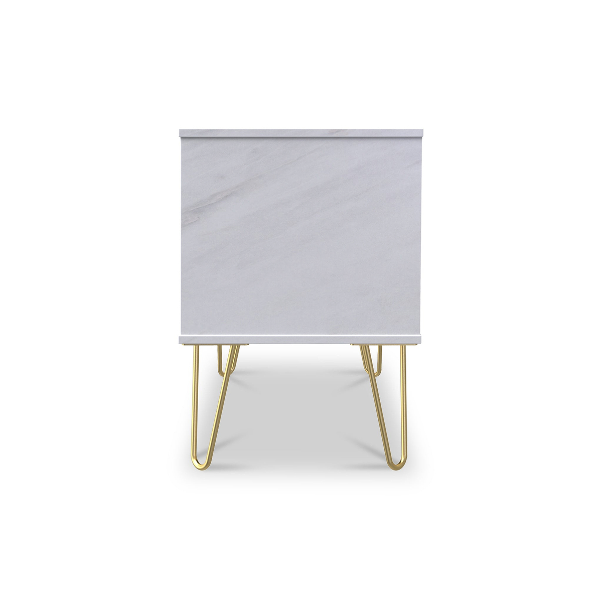 Moreno Marble Effect 2 Drawer Side Table