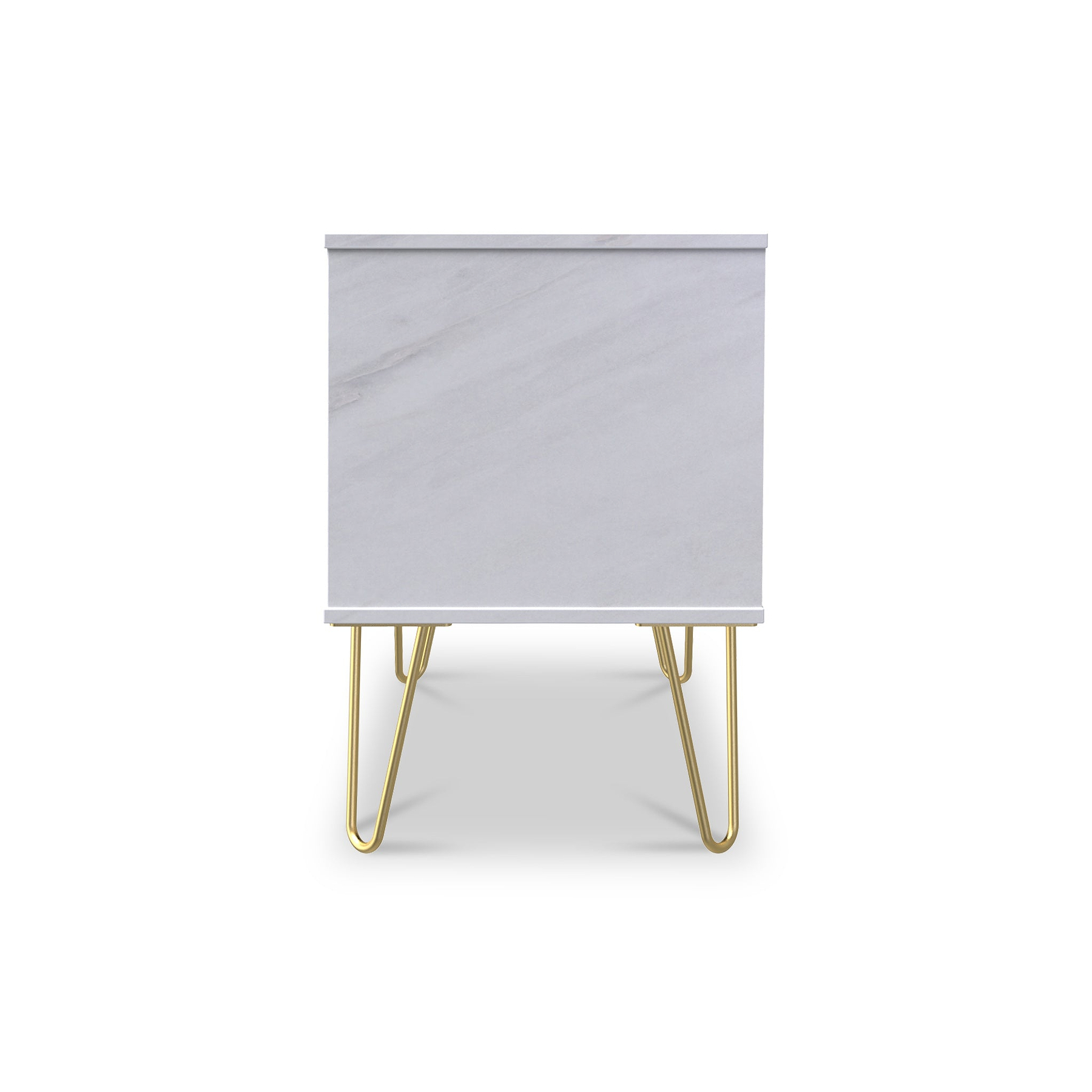 Moreno Marble Effect 2 Drawer Side Table