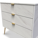 Moreno Marble Effect 3 Drawer Chest