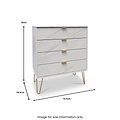 Moreno Marble Effect 4 Drawer Chest from Roseland Furniture