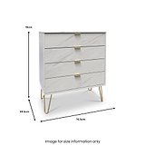 Moreno Marble Effect 4 Drawer Chest from Roseland Furniture