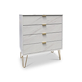 Moreno Marble Effect 4 Drawer Chest from Roseland Furniture